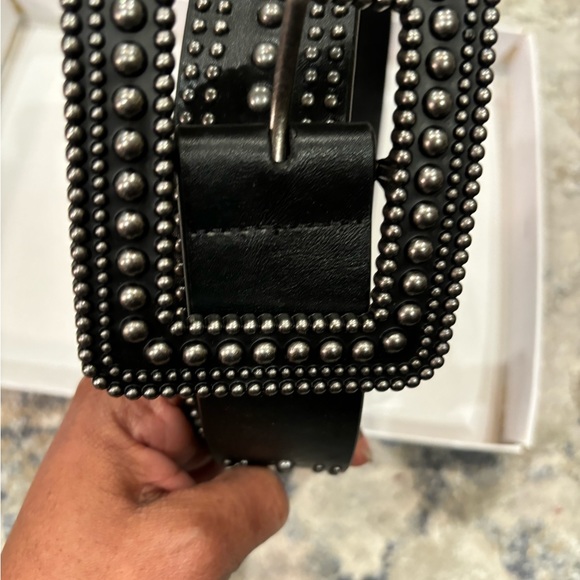 Black leather Express belt - Picture 3 of 7